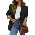 thumbnail image 2 of 2026 Spring Fall Blazers for Women Business Casual Oversized Long Sleeve Button Open Front Suit Jackets Work Clothes, 2 of 5