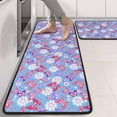 thumbnail image 2 of Kitchen Rugs Sets Of 2,Blue Butterfly Flower Pattern Anti Fatigue Kitchen Mat Rugs Non Slip Washable,Decorative Kitchen Floor Mats for Kitchen,Sink,Laundry,17"x47"+17"x47", 2 of 5