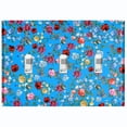 thumbnail image 1 of Metal Light Switch Plate Outlet Cover Colorful Floral Garden Wallpaper Blue ROS041, 1 of 14