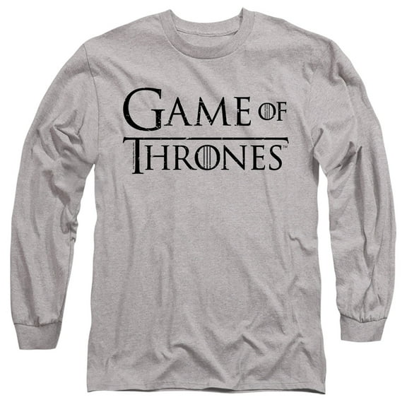 Game of Thrones Logo 1 Unisex Adult Long-Sleeve T Shirt,Athletic Heather, Small