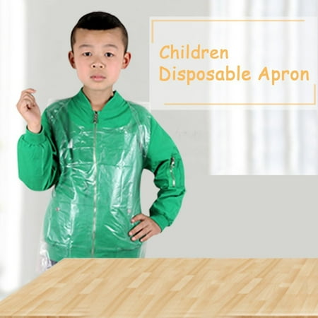 

〖Yilirongyumm〗Kitchen Organization Home Children Adjustive Protective Apron Clear Apron Disposable Kitchen 100Pcs Kitchen，Dining & Bar