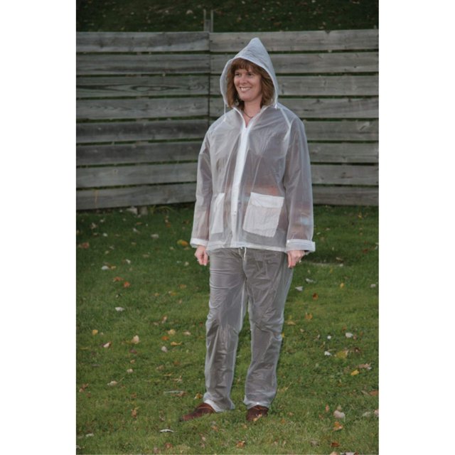 Traje impermeable Boulder Creek Campmaster de vinilo transparente de 3 piezas, tamaño pequeño