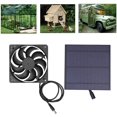 thumbnail image 4 of Kit de panel solar con ventilación y ventilador extractor de refrigeración para invernaderos y perreras para mascotas, 4 of 5