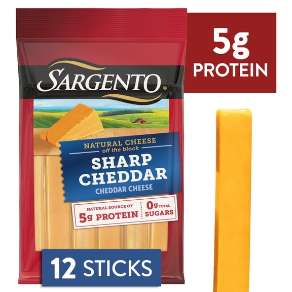 Sargento® Sharp Cheddar Cheese Sticks, 12-Count