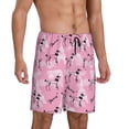 thumbnail image 2 of Tideii Cartoon Poodle Dog Print Men's Short Pajama Pants, Elastic Pocket Summer Pajama Pants Sleepwear, Lounge Pants-Large, 2 of 6
