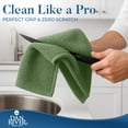 thumbnail image 6 of Dan River Cotton Absorbent Reusable Cleaning Bar Mop Kitchen Towels, Pack of 12, Green, 16x19 In, 6 of 9