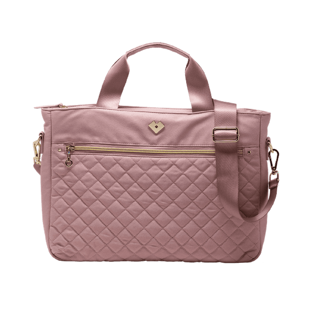 Bolsa para Laptop Mujer hasta 15.6 Pulgadas LuckyLy, Moderno con Múltiples Compartimentos Acolchados, Modelo Jessy rosa UNITALLA