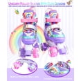 thumbnail image 3 of Roller Skates for Kids Girls Rainbow Unicorn Toddler Roller Skates W/Full Light up Wheels for Outdoor Beginner Rollerskates for Gifts, 3 of 7