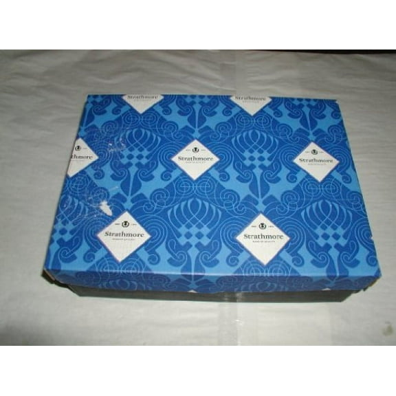 STRATHMORE COMMERCIAL BUSINESS ENVELOPES. ACID FREE LAID SOFT. BLUE #10C 4-1/8" X 9-1/2". 24 LB. WRITING. M21229. FLAP ENVELOPE.