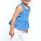 thumbnail image 4 of Vestido de verano para niña con camiseta y falda elástica de cuello redondo en colores pastel. Bonita y clásica camiseta de algodón para niña., 4 of 4