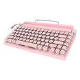 thumbnail image 1 of Mechanical Keyboard Typewriter 83 Keys  5.0 Retro Style Blue Switch Round Keycap Keyboard For Home School Cafe, 1 of 7