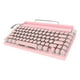 thumbnail image 4 of Teclado mecánico Bling Bling para máquina de escribir 83 Teclas interruptor azul Bluetooth 5.0 color rosa, 4 of 12