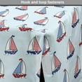 thumbnail image 4 of Marine Dog Crate Cover, Cartoon Sailboat Waves Sea Maritime Theme Art, Easy to Use Pet Kennel Cover Small Dogs Puppies Kittens, 7 Sizes, Pale Blue Dark Coral, by Ambesonne, 4 of 6