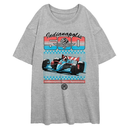 Juniors Indy 500 Retro Sport Classic Car T Shirt