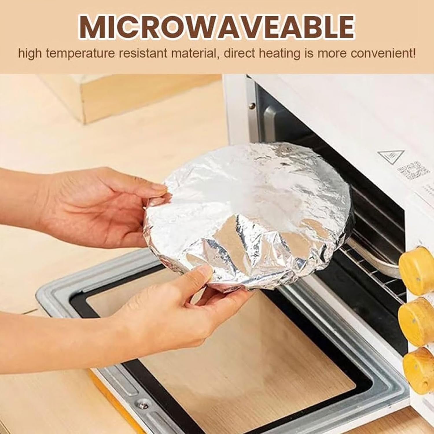 Reusable Aluminum Foil Covers, 30/50/60/120Pcs Pop-up Tin Foil Food Insulation Cover, Elastic Stretchable Heat Storage Shield Lids, Aluminum Foil Food Covers for Kitchen Plate