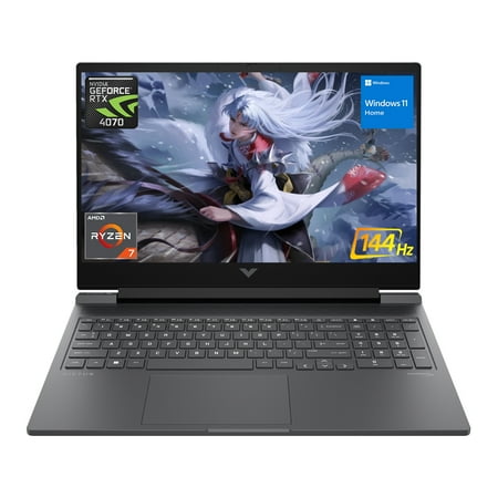 HP Victus Gaming Laptop, 16.1" FHD 144Hz, AMD Ryzen 7 8845HS, NVIDIA GeForce RTX 4070, 16GB DDR5 RAM, 1TB SSD, HDMI, RGB Backlit KB, Wi-Fi 6, Windows 11 Home