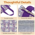 thumbnail image 4 of Bichon Dog Purple Florals Insulated Lunch Bag for Women & Adults,Large Portable Soft Cooler Lunch Bag,Thermal Food Storage Tote with Pearl Cotton,8.66L,8.75x5.75x9.5 Inch, 4 of 6
