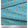 thumbnail image 2 of Soimoi polyester Crepe Fabric Stripe & Macaw Parrot Bird Print Sewing Fabric Yard 52 Inch Wide, 2 of 3
