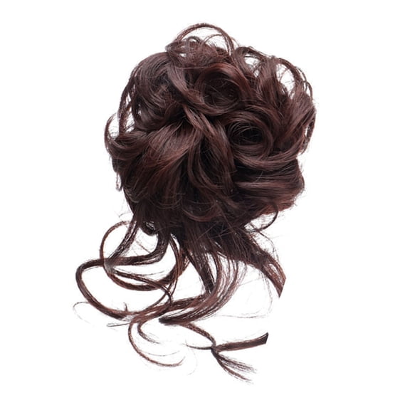 Yokua Quick Updos Clip In Claw Hair Bun Extension Wavy Curly Synthetic Ponytail Piece