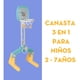 thumbnail image 3 of Juguete Canasta Infantil 3 En 1 Basquet Futbol Y Tiro Color Azul con Amarillo, 3 of 5