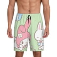 thumbnail image 3 of Lsque Sanrio Mens Sleep Pajama Shorts,Short Pajama Pants, Cotton Ultra-Soft Knit-Large, 3 of 9