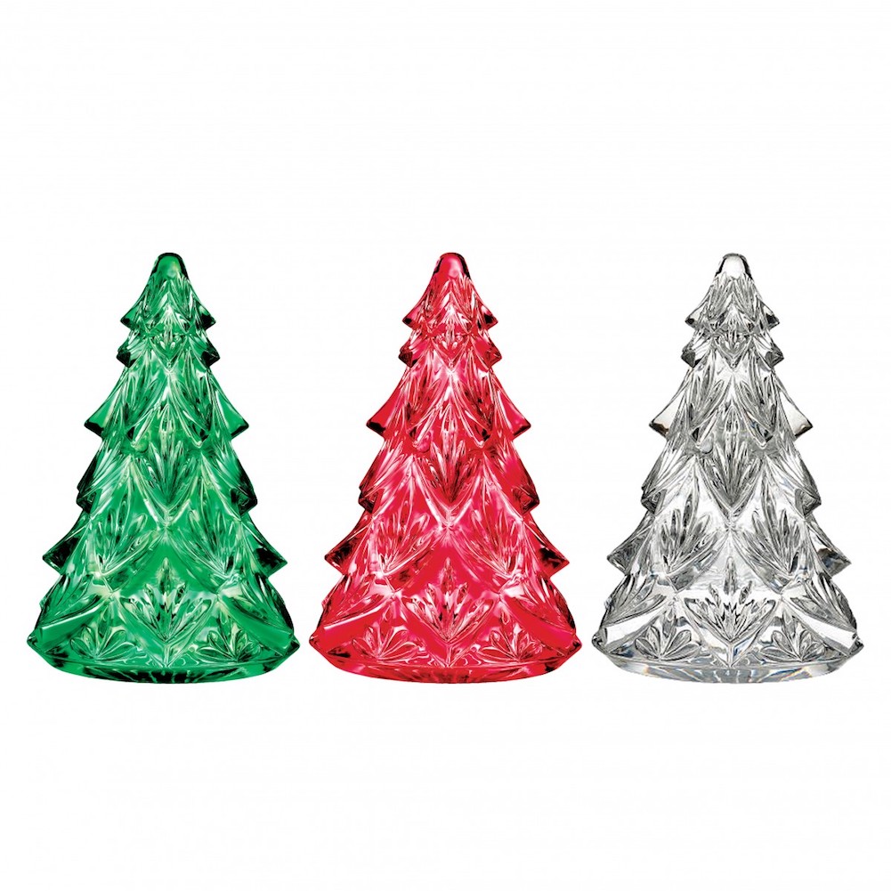 Waterford Crystal Mini Tree Set Of 3 Red White Red Walmart Com