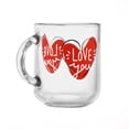 thumbnail image 1 of Taza Crisa de Vidrio Diseño Corazón Transparente, 1 of 4