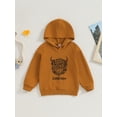 thumbnail image 2 of Bagilaanoe Little Boy Casual Hoodies Sweatshirt Long Sleeve Print Hooded Pullover 3T 4T 5T 6T 7T Kids Fall Loose Tee Tops, 2 of 7