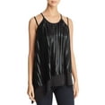 thumbnail image 1 of Love Scarlett Blouse Asymétrique Plissée pour Femmes, Noir, Large, 1 of 5