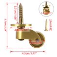 thumbnail image 3 of Ruedas universales de latón con vástago de rueda, ruedas giratorias de rotación de 360 ​​grados, ruedas móviles de Metal de alta resistencia, 4 Uds., 3 of 5