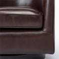 thumbnail image 2 of Turner Brown Top Grain Leather Modern Swivel Chair, 2 of 8