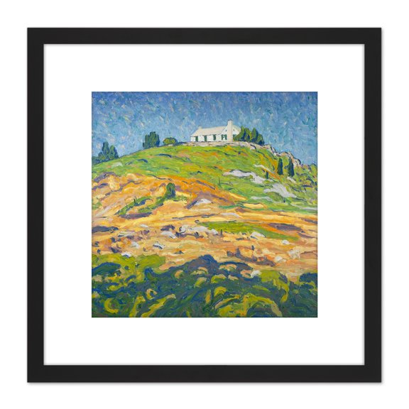 Allen Tucker The Rise Painting 8X8 Inch Square Wooden Framed Wall Art Print Picture with Mount