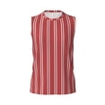 thumbnail image 6 of Picia Stripes Red White mens Cotton Tank Undershirts , Moisture-wicking Ribbed Tanks, Lightweight Cotton Tank Undershirts-Medium, 6 of 8