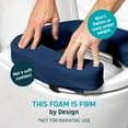 thumbnail image 6 of Padded Toilet Seat Riser for Seniors - Adds 2 inches. Universal Fit - FIRM Raised Toilet Seat Cushion with High-Density Foam for Enhanced Comfort & Elevation. Post-Surgery Must have (Blue), 6 of 7
