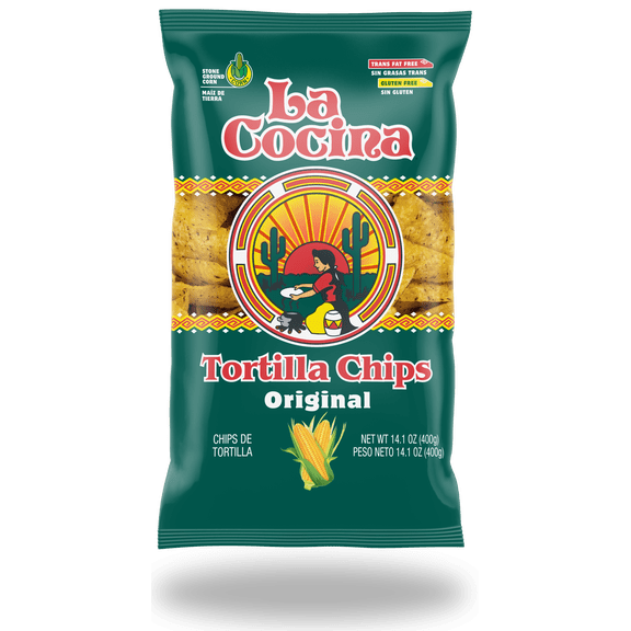 La Cocina Original Tortilla Chips, Ultra‑Thin Corn Chips, 14 oz Bag