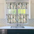 thumbnail image 3 of Country Vintage Curtains 24 Inch - 3 Panel Floral Rustic Set with Bohemian Wildflowers, Rod Pocket Window Treatment, 3 of 6