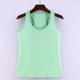 thumbnail image 5 of Blmnix Plain Basic Tank Tops for Women Gym Mint Green Fashion Sports Women's Tees and Tanks Crew Neck Camisole Tops, 5 of 7