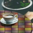 thumbnail image 2 of Ambesonne Colorful Fitted Round Tablecloth, Digital Mix Motif Shapes, 40"- 44" Diameter, Multicolor, 2 of 5