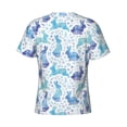 thumbnail image 6 of Vsdgher Rabbit2 Print Men's Dry Fit Mesh Athletic Shirts Moisture Wicking Tennis T-Shirt Tops, 6 of 9