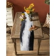 thumbnail image 5 of Boanket Black Gray White Table Runner - 70 Inch Long, Kitchen Dining Table Runner Dresser Scarves, Minimalism Abstract Ombre Aesthetic Farmhouse Decor for Coffee Tables Wedding Party Banquet, 5 of 8