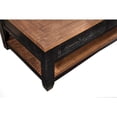 thumbnail image 3 of Martin Svensson Home Rustic Wood 2 Drawer Coffee Table Antique Black and Honey, 3 of 6
