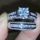 thumbnail image 1 of FDLK, 2 uds., conjunto nupcial, anillos elegantes para mujer, joyería de moda de compromiso de boda con anillo femenino de circón cúbico brillante completo Tan Jianjun unisex, 1 of 2
