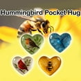 thumbnail image 2 of ZOUBAOQ Hummi ngbird Pocket Hug, Mini Acrylic Pockets Hugs Card Comfort with Heart, 2 of 8
