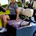 thumbnail image 3 of Xoenoiee Purple Abstract Marble Pattern Golf Cart Accessories Universal Fit Golf Cart Seat Towel Protector Machine Washable Anti-Hot Golf Cart Cover for Club Car EZGO, 3 of 5