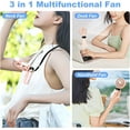 thumbnail image 2 of Portable Handheld Fan, Portable Fan Rechargeable, 5000mAh, 180° Adjustable, 6 Speed Wind, Display Electricity in Real Time, USB Rechargeable Foldable Fan, Quiet Personal Fan with Power Bank, 2 of 5