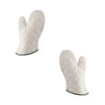 thumbnail image 4 of 2pcs White Cotton Cloth Heat Resistant Gloves Kitchen Oven Mitt Cooking Tools for Home Restaurant (Small Size), 4 of 6