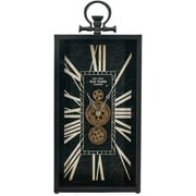 A&B Home Table Clock-Decorative Large Gear Clock with Roman Numerals,Home Decor Accents for Mantel Shelf Desk,10" x 3" x 21"