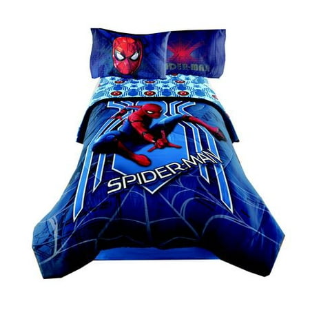Spiderman Boys Comic Book Twin Comforter, Sheets & BONUS ...