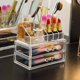 thumbnail image 3 of Caja de acabado de escritorio transparente a prueba de polvo Caja de almacenamiento de cosméticos Caja de almacenamiento de lápiz labial de plástico con tapa multifuncional, 3 of 5