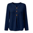 thumbnail image 6 of WUSUOWEI Women'S Sweatshirts V-Neck Knitted Blouse Long Sleeve Loose Front Design Womens Casual Daily Top XXXL, 6 of 7
